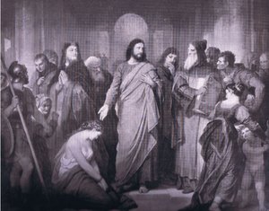 "Wer ohne Sünde ist", Bibbys Jahrbuch von Heinrich (after) Hofmann