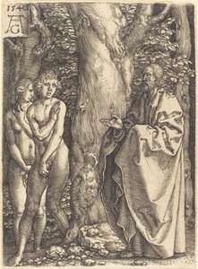 Adam und Eva verstecken sich von Heinrich Aldegrever