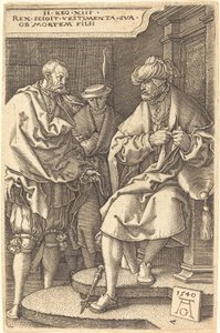 David legt seine Gewänder ab bei der Nachricht vom Tod seines Sohnes, 1540 von Heinrich Aldegrever