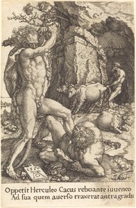 Herkules tötet Cacus von Heinrich Aldegrever