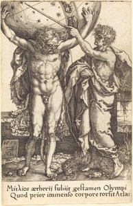 Herkules und Atlas von Heinrich Aldegrever