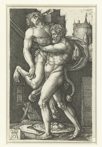Herkules und Antäus von Heinrich Aldegrever