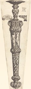 Große Dolchscheide mit nacktem Paar von Heinrich Aldegrever