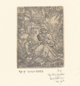 Lot und seine Töchter von Heinrich Aldegrever