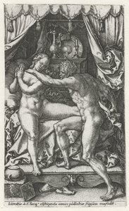 Lucretia und Sextus Tarquinius von Heinrich Aldegrever