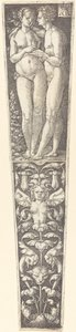 Ornament mit nacktem Paar von Heinrich Aldegrever