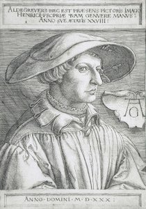 Selbstporträt von Heinrich Aldegrever
