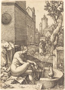 Susanna von den beiden Ältesten überrascht, 1555 von Heinrich Aldegrever