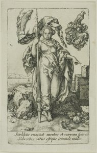 Mäßigung, aus den Tugenden von Heinrich Aldegrever