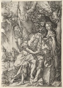 Die Geschichte von Lot: Lot mit seinen Töchtern von Heinrich Aldegrever