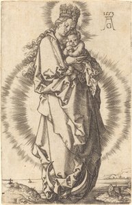 Die Jungfrau mit dem Kind auf der Mondsichel, 1553 von Heinrich Aldegrever