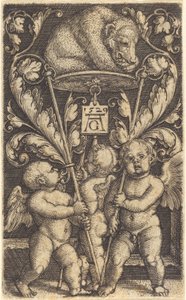 Drei Cupidos und ein Bär