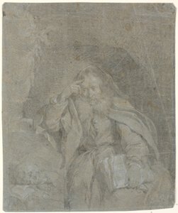 Der heilige Hieronymus meditierend in seiner Höhle von Heinrich Dittmers