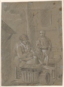 Zwei Frauen bei häuslichen Arbeiten von Heinrich Dittmers