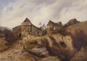 Dorf in der Nähe von Altenberg von Heinrich Eduard Müller