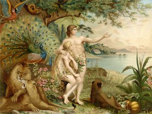 Adam und Eva im Paradies