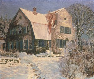 Haus und Garten unter Schnee