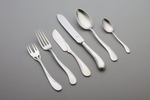 Sechs Stücke "Tulipan" Besteck: 1 Tafelmesser von Heinrich Vogeler