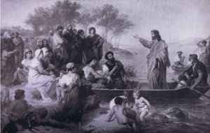Christus predigt am See Genezareth von Heinrich Karl Hofmann
