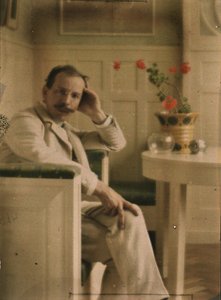 Selbstporträt von Heinrich Kühn, Autochrome