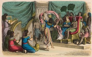 Altes Ägypten: Musik und Tanz vor dem König von Heinrich Leutemann