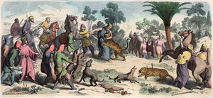 Antiker Orient: Ein persischer König und sein Gefolge auf der Jagd von Heinrich Leutemann
