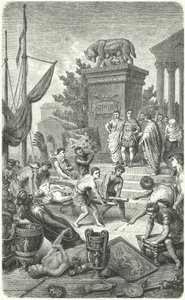 Ankunft antiker griechischer Kunstwerke in Rom von Heinrich Leutemann