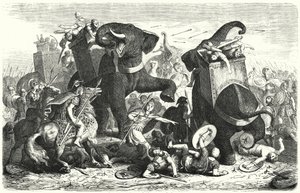 Schlacht von Gaza, 312 v. Chr. (Stich) von Heinrich Leutemann
