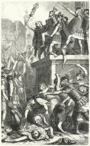 Aufstand der Prätorianergarde im antiken Rom von Heinrich Leutemann