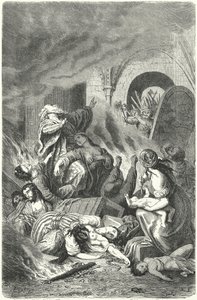 Massaker an den Juden von York von Heinrich Leutemann