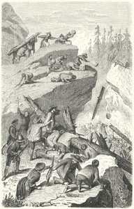 Tiroler Rebellen kämpfen gegen die französische Armee in der Schlacht von der Sachsenklemme von Heinrich Leutemann