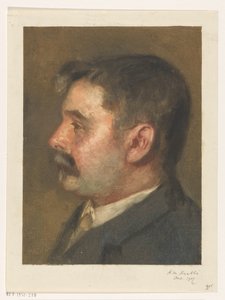 Porträt eines unbekannten Mannes von Heinrich M. Krabbé (signed by artist)