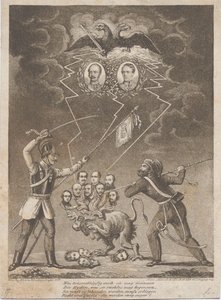 Allegorie der Unterdrückung der ungarischen Revolution 1849, 1849 von Heinrich Mansfeld