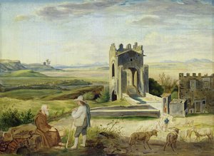 Landschaft in der Campagna nahe der Nomentano-Brücke