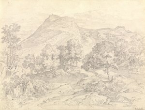 Blick auf Civitella von der Serpentara neben Olevano