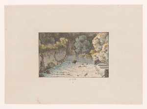 Ansicht eines Wasserfalls in Orbe von Heinrich Rieter