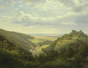 Ansicht des Heiligen Berges und des Gebirgspasses, 1846 von Heinrich Schilbach
