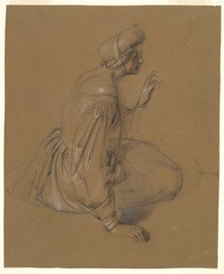 Studie einer sitzenden Frau: Heilige Elisabeth von Heinrich Schwemminger