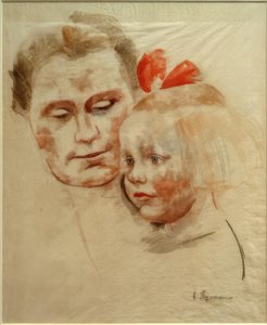 Mutter mit Kind (Anna und Käte Werner) von Heinrich Stegemann