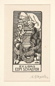 Exlibris: Edm. Schaefer von Heinrich Vogeler