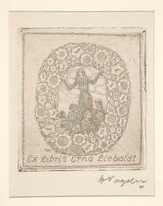 Ex Libris Erna Liebaldt von Heinrich Vogeler