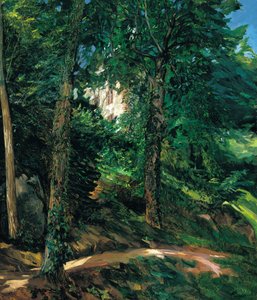 Schlossgelände in Lichtenberg im Odenwald, 1900 von Heinrich Wilhelm Trübner