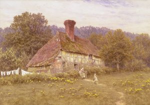 Ein Cottage in der Nähe von Blackdown, Sussex von Helen Allingham