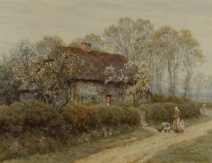Ein Cottage am Freshwater Gate von Helen Allingham