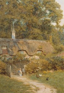Cottage in Farringford, Isle of Wight von Helen Allingham