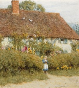Cottage in West Horsley, Surrey von Helen Allingham