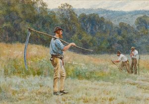 Heuernte in den Surrey Hills von Helen Allingham