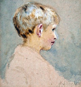 Kopf eines Jungen von Helen Allingham