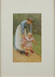 Henry mit Krankenschwester, 1884 von Helen Allingham