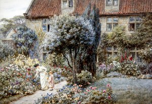 Manor Farm Garten, Yorkshire, ca. 1901 von Helen Allingham